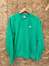 Vintage Y2K Nike minimal swoosh bright green crew neck sweater size medium oversized fit